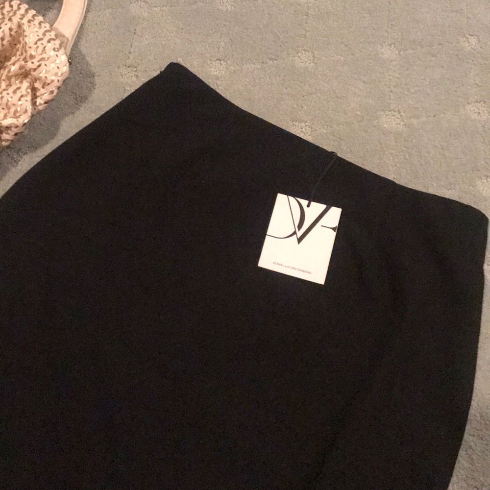 Diane Von Furstenburg business black skirt NWT